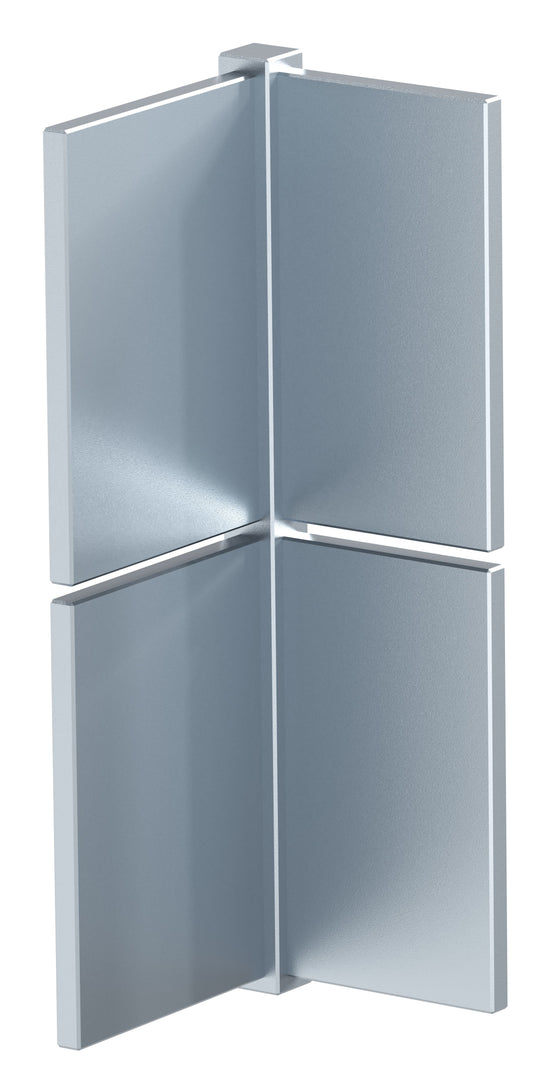 Hedge 75mm Clear Adonised Aluminum Corner Joiner