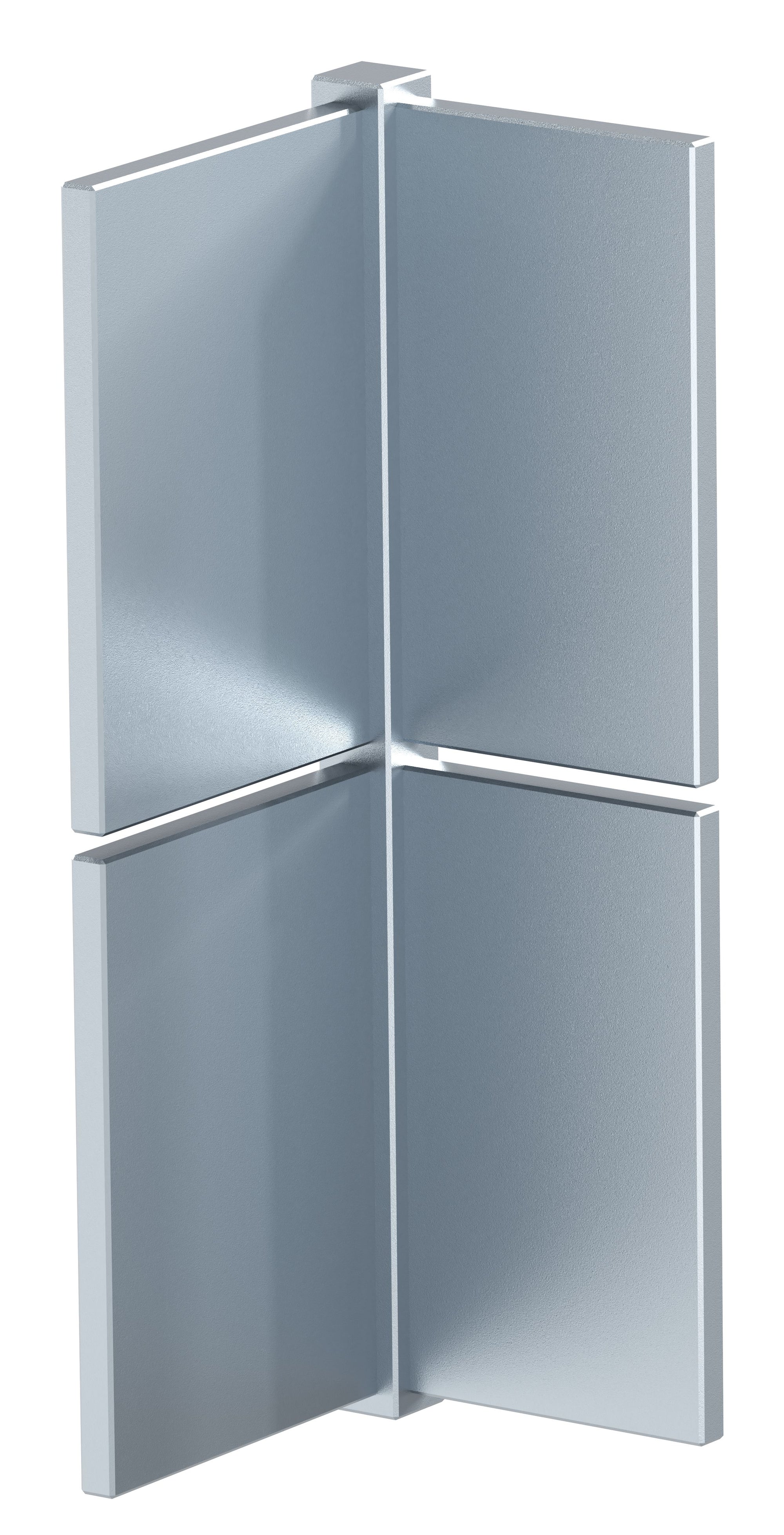 Hedge 75mm Clear Adonised Aluminum Corner Joiner