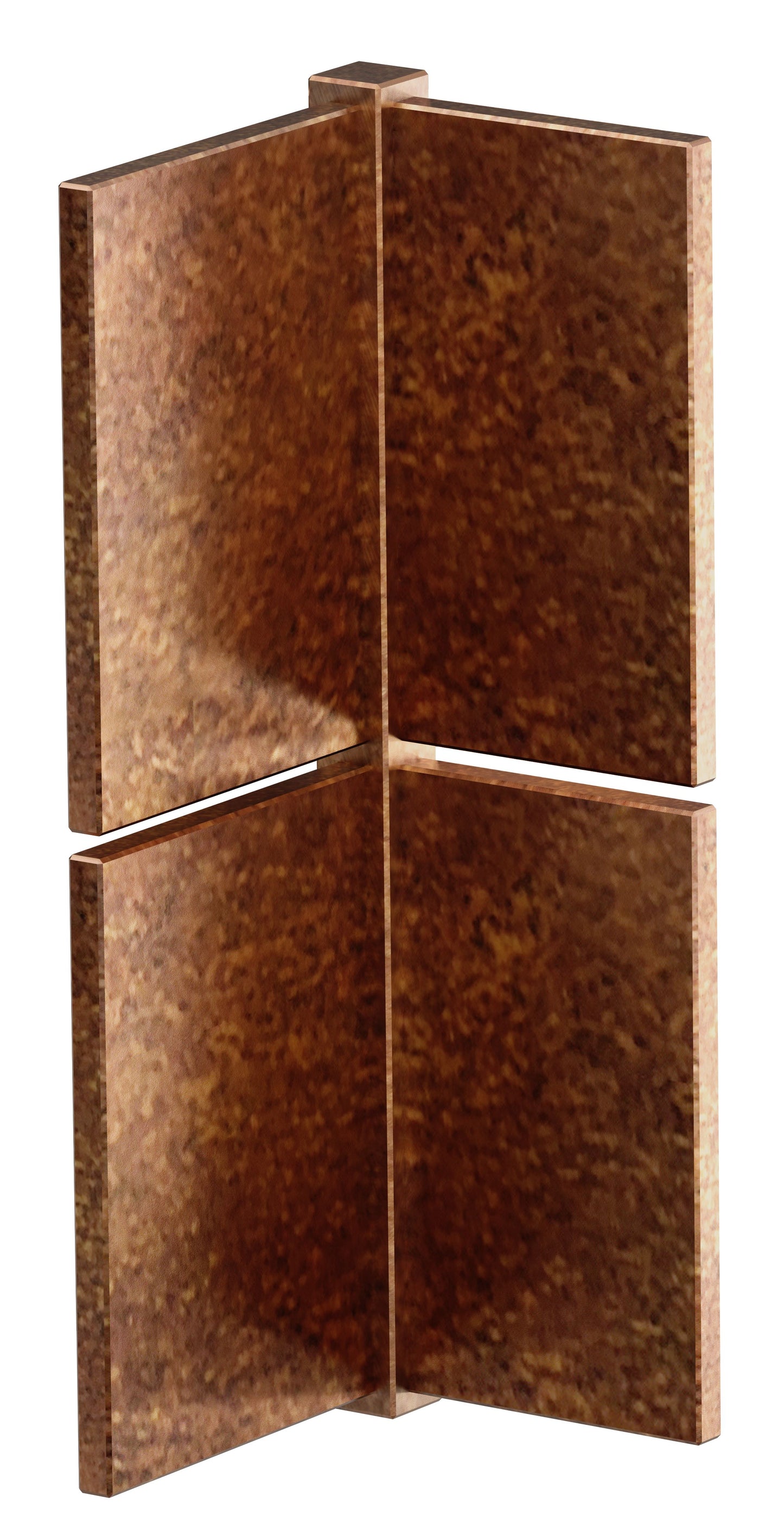 Hedge 75mm Weathered Steel Aluminum Corner Joiner