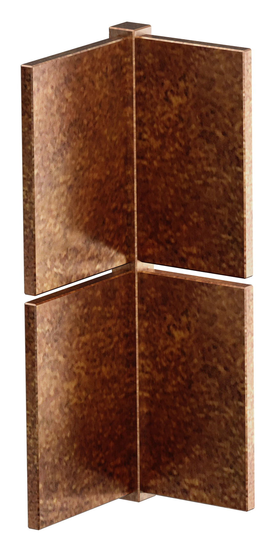 Hedge 75mm Weathered Steel Aluminum Corner Joiner