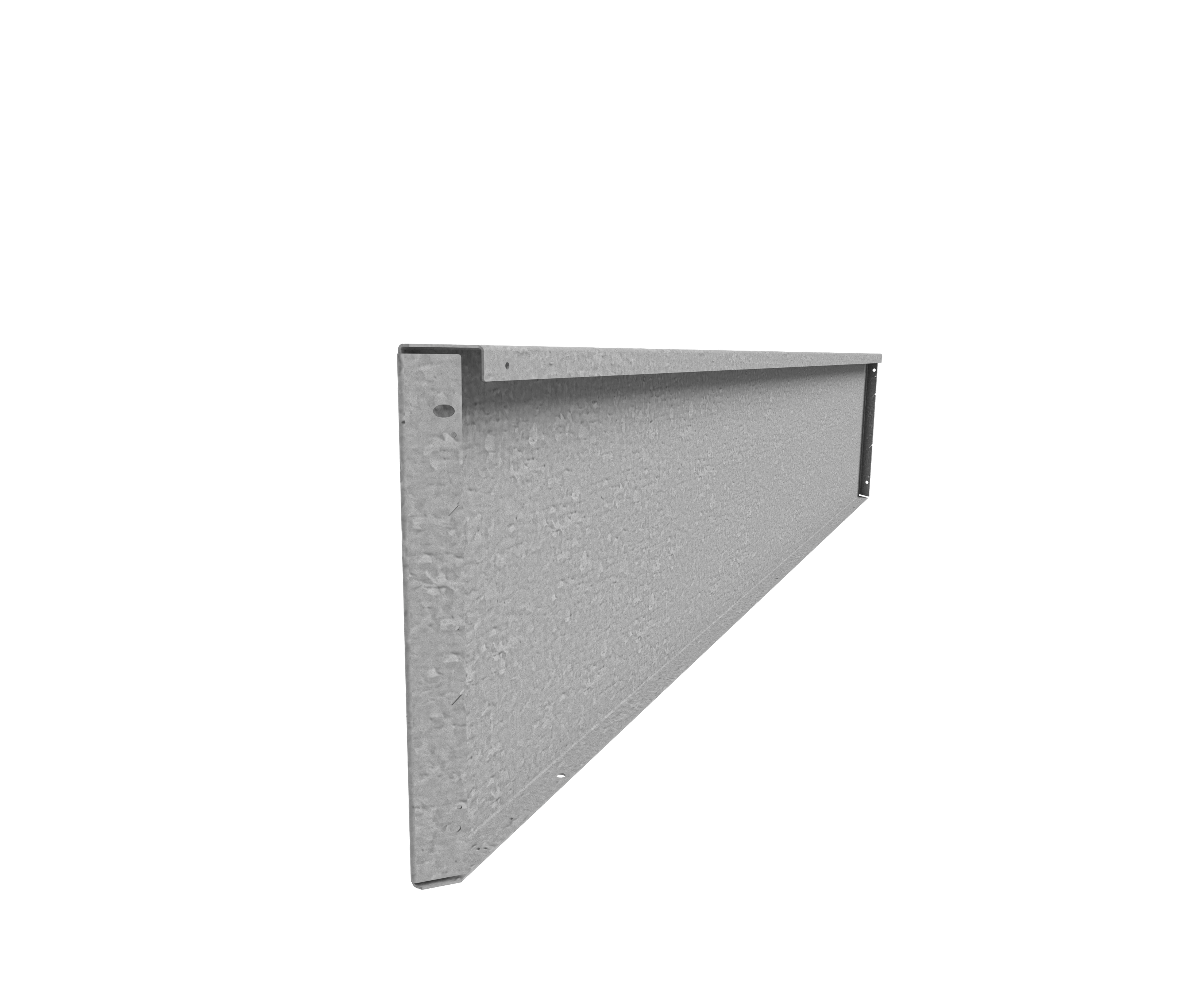 Straightcurve Zero-Flex Planter Panel Galvanised 400mm Tall x 2000mm