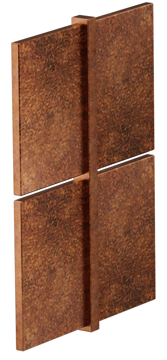 Hedge 75mm Weathered Steel Aluminum Straight Joiner