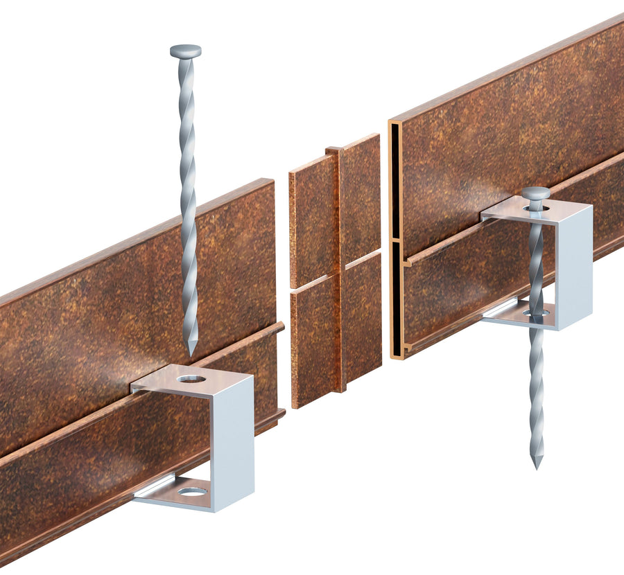 Hedge 100mm Adonised Steel Aluminum Straight Joiner
