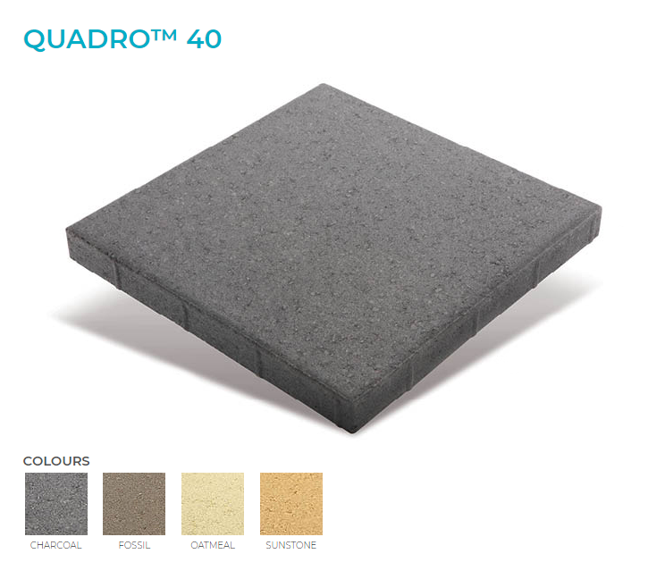 Paver Quadro H40mm Smooth Paver 400x400x40